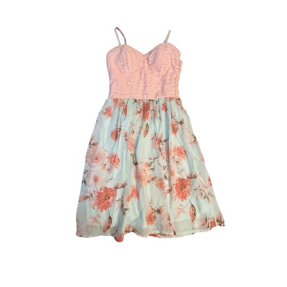 AUW Pink and Green Dress - Size M - Picture 10 of 10